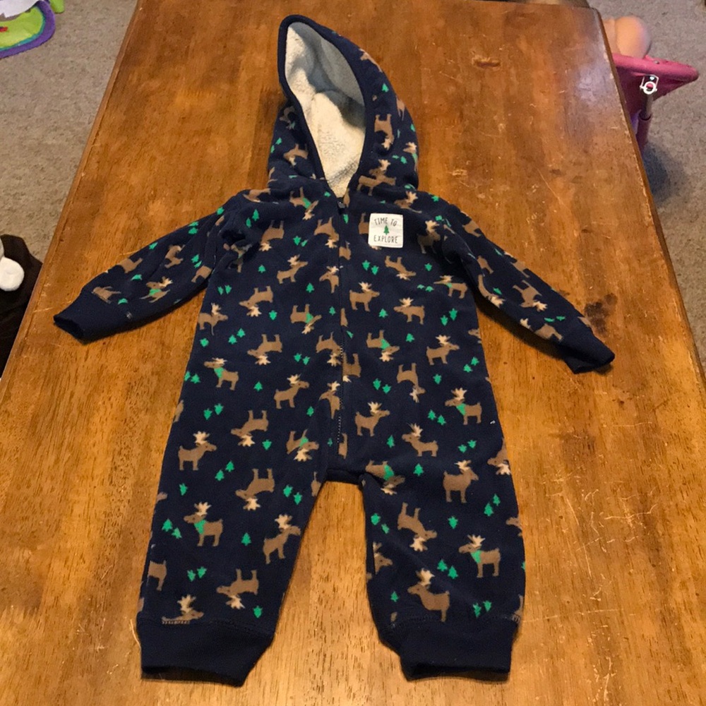 Just One You fleece one piece bodysuit
